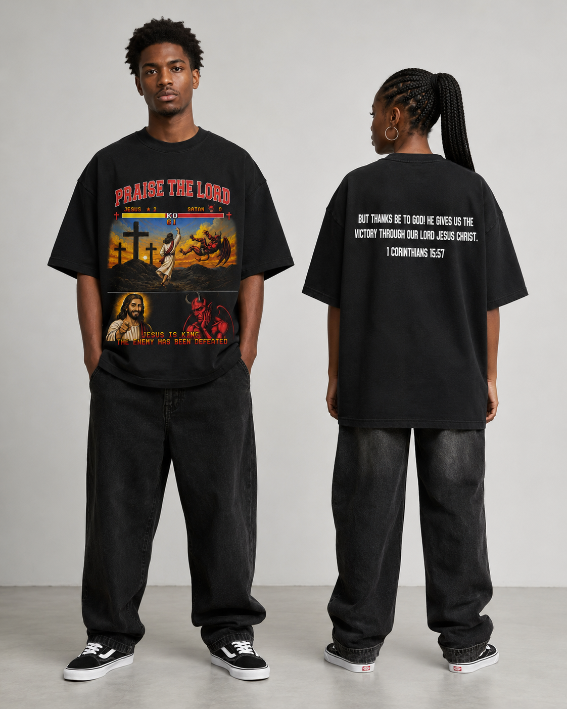 PTL77 Jesus win heavyweight shirt