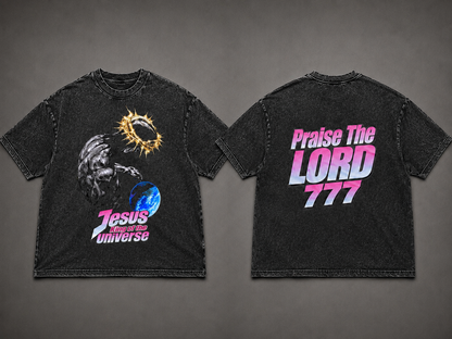 Jesus King of the Universe vintage wash Tee