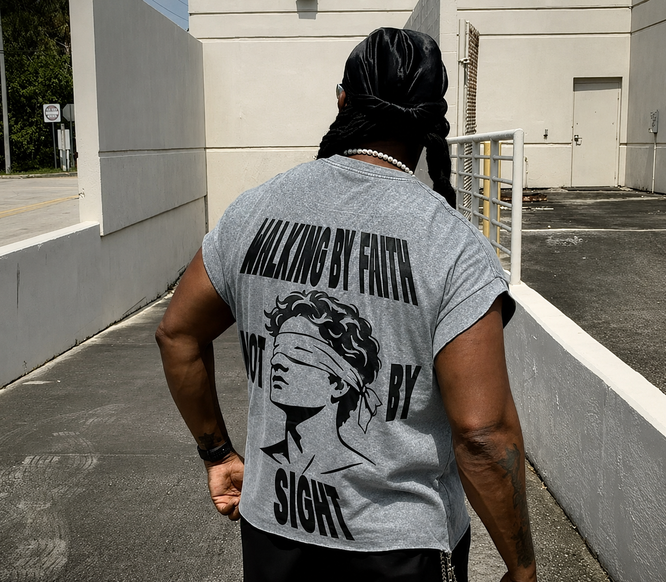 PTL777 muscle tee walking by faith