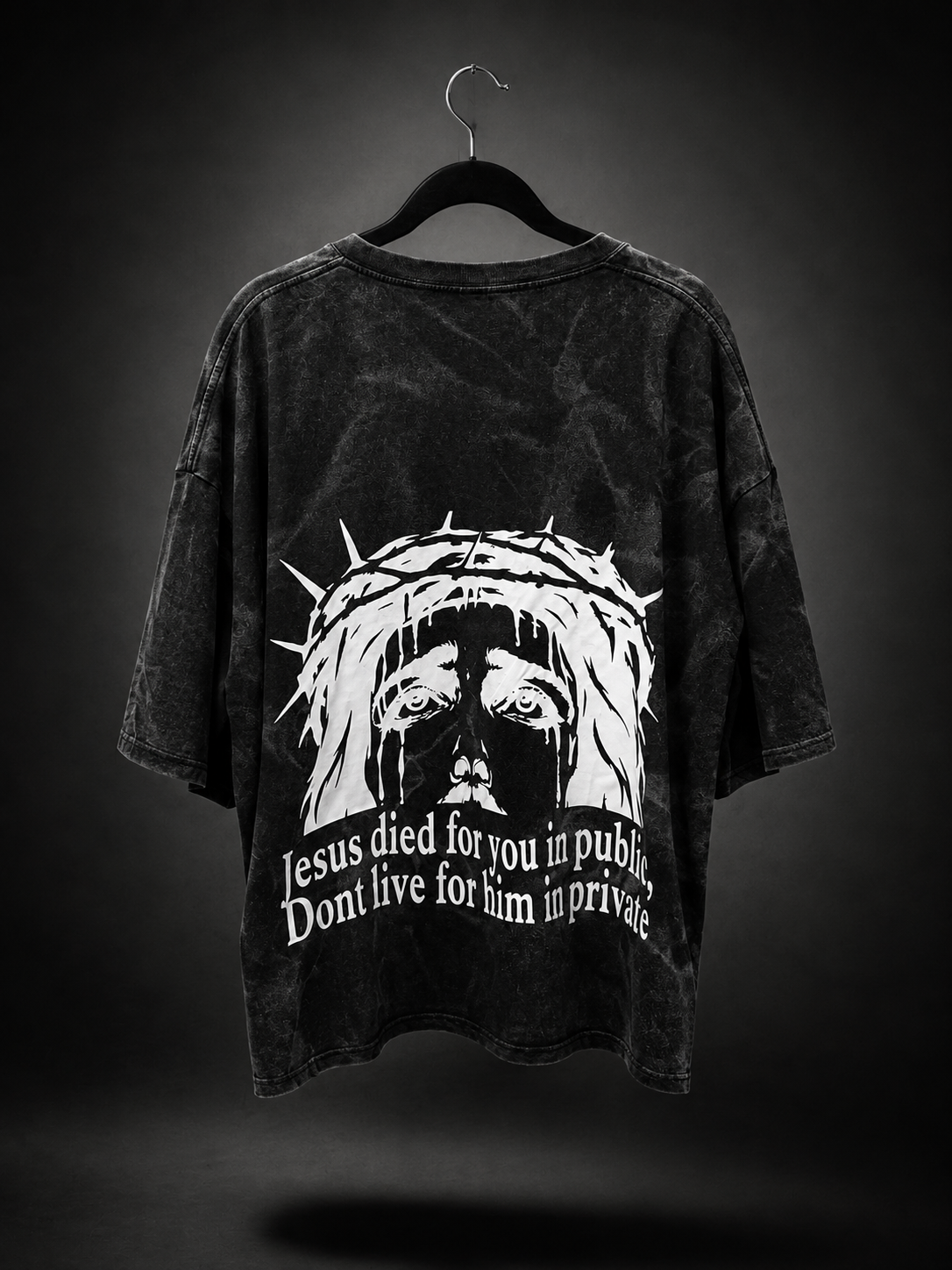 Crop PTL 777 Jesus Died For You tee