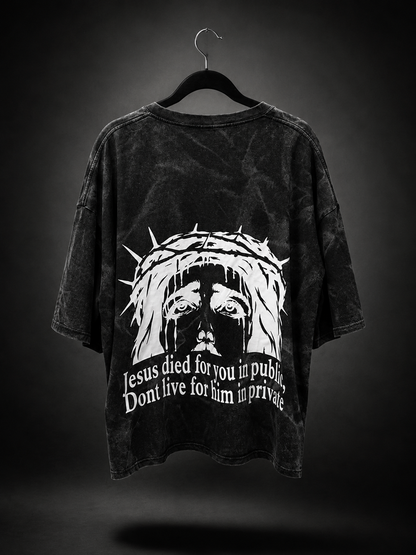 Crop PTL 777 Jesus Died For You tee