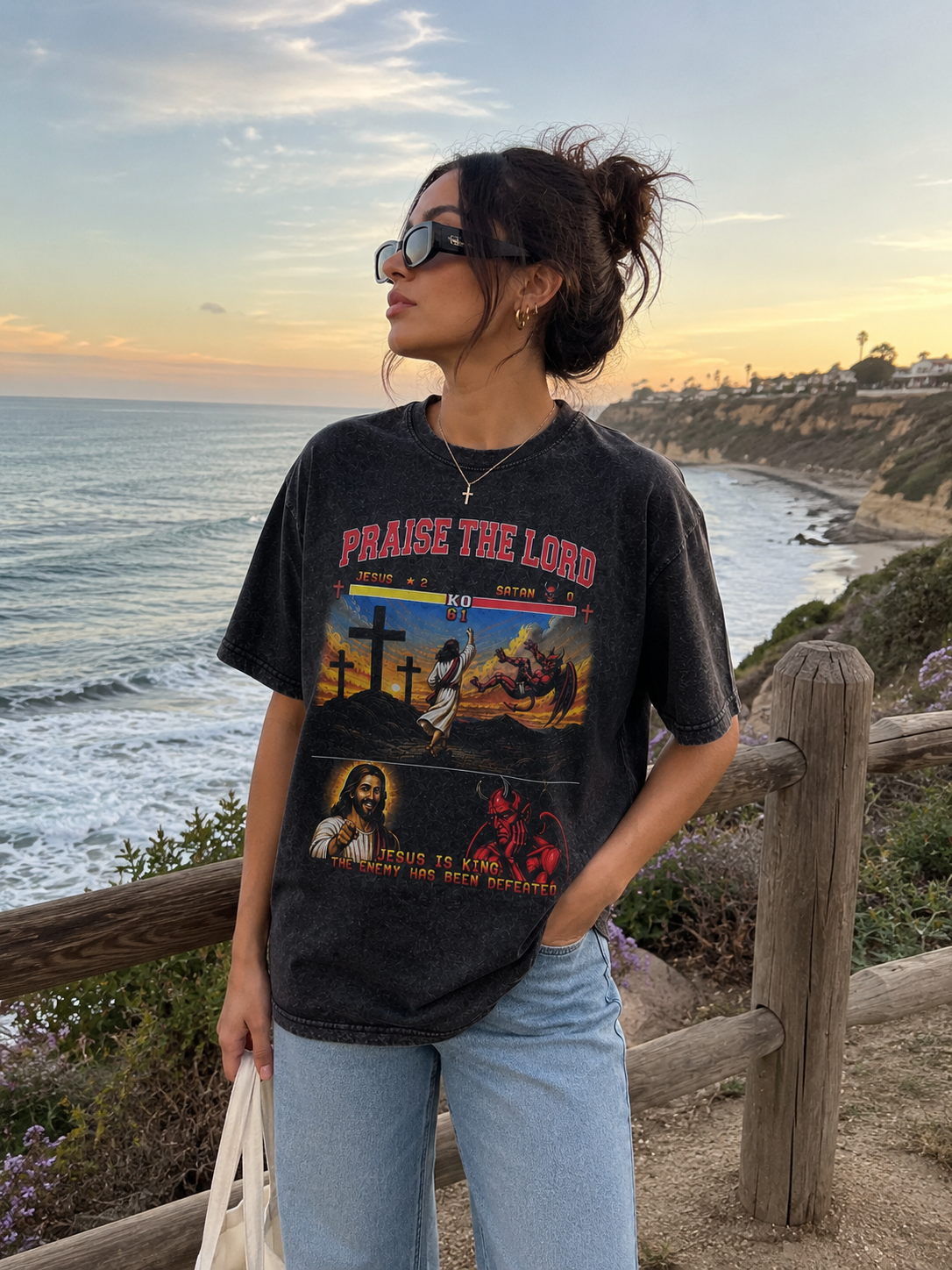 PTL77 Jesus win vintage wash