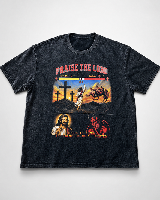 PTL77 Jesus win vintage wash