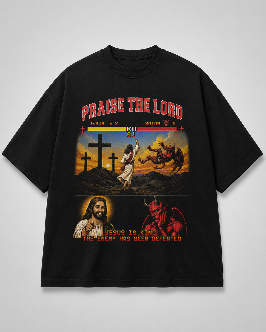PTL77 Jesus win heavyweight shirt