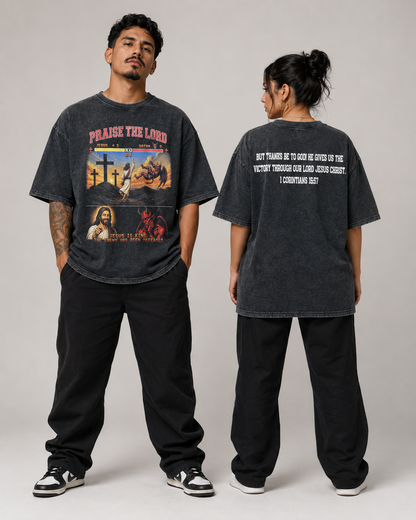 PTL77 Jesus win vintage wash