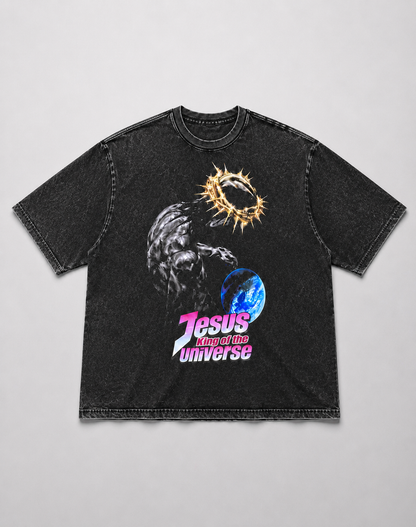 Jesus King of the Universe vintage wash Tee