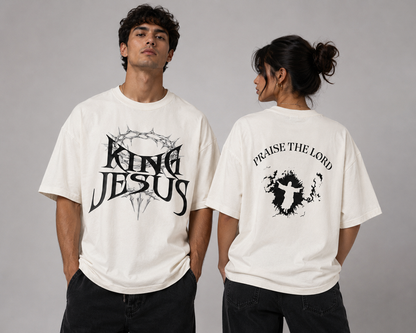 PTL 777 King Jesus Tee white